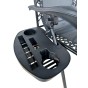 Розкладне крісло шезлонг Zero Gravity LEOBRO з козирком Чорне - 2