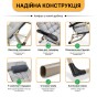 Розкладне крісло ліжко з подушкою LEOBRO Сіре (FCB-S03-PP) - 11
