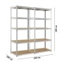 Cтеллаж FunFit 180 х 180 х 40 см, 200кг/полка, 5 полок - 3