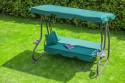 Велика гойдалка з подушками LEOBRO Luxury Green - 12