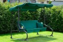 Велика гойдалка з подушками LEOBRO Luxury Green - 8