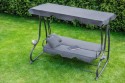 Велика гойдалка з подушками LEOBRO Luxury Grey - 11