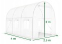 Садова теплиця парник LEOBRO Garden 6м2 White (LB-6M19W) - 6