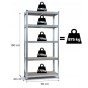 Стеллаж LEOBRO Premium 180 х 90 х 40 см, 175кг/полка, 5 полок (LB-R175-GAN) - 4