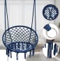 Гойдалка гніздо 110 см плетена FUNFIT Blue (2765) - 5