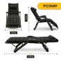 Розкладне крісло ліжко з подушкою LEOBRO Чорний (LB-FCB-G1-BLK) - 6