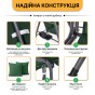 Гойдалка з подушками та підстаканниками на 3 особи LEOBRO Зелена - 5
