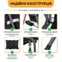 Гойдалка з подушками та підстаканниками на 3 особи LEOBRO Чорна - 5