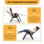 Розкладне крісло шезлонг LEOBRO Zero Gravity Premium Brown (LB-ZGC-G2-BRN) - 6