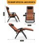 Розкладне крісло шезлонг LEOBRO Zero Gravity Premium Plus Brown (LB-ZGC-K2-BRN) - 2