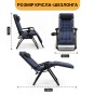 Розкладне крісло шезлонг LEOBRO Zero Gravity Premium Plus Dark Navy Blue (LB-ZGC-K2-DNB) - 2