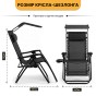 Раскладное кресло шезлонг с козырьком LEOBRO Zero Gravity Black (LB-ZGC-H1-BLK) - 2