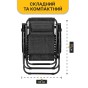 Розкладне крісло шезлонг LEOBRO Zero Gravity Dark Grey (LB-ZGC-F1-DGR) - 7
