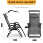 Розкладне крісло шезлонг із козирком LEOBRO Zero Gravity Dark Grey (LB-ZGC-H1-DGR) - 2