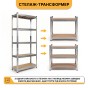 Стеллаж LEOBRO Premium 180 х 90 х 40 см, 175кг/полка, 5 полок (LB-R104) - 3