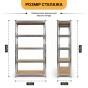 Стелаж LEOBRO Premium 150 х 70 х 30 см, 175кг/полиця, 5 полиць (LB-R112) - 2