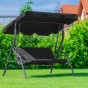 Качеля с подушками на 3 человека LEOBRO Relax Black - 1