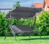 Гойдалка з подушками на 3 особи LEOBRO Relax Grey - 1