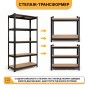 Стелаж LEOBRO Black 150 х 70 х 30 см, 175кг/полиця, 5 полиць (LB-R117) - 3