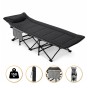 Туристическая походная раскладушка со встроенным матрасом LEOBRO Black (LB-CC-K1-BLK) - 1
