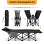 Туристическая походная раскладушка со встроенным матрасом LEOBRO Black (LB-CC-K1-BLK) - 4