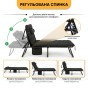 Раскладная кровать (раскладушка) с матрасом и подушкой LEOBRO Black (LB-FB-A1-BLK) - 7