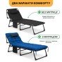 Розкладне ліжко (розкладачка) з матрацом і подушкою LEOBRO Blue (LB-FB-A1-BLU) - 11