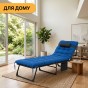 Розкладне ліжко (розкладачка) з матрацом і подушкою LEOBRO Blue (LB-FB-A1-BLU) - 13