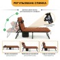 Розкладне ліжко (розкладачка) з матрацом і подушкою LEOBRO Brown (LB-FB-A1-BRN) - 7