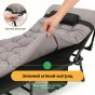 Розкладне ліжко (розкладачка) з матрацом і подушкою LEOBRO Grey (LB-FB-A1-GRY) - 12