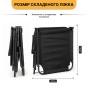 Розкладне ліжко (розкладачка) з Mesh-матрацом і подушкою LEOBRO Black (LB-FB-A2-BLK) - 6