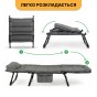 Розкладне ліжко (розкладачка) з вбудованим матрацом LEOBRO Grey (LB-FB-M1-GRY) - 10