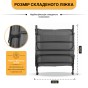 Розкладне ліжко (розкладачка) з вбудованим матрацом LEOBRO Grey (LB-FB-M1-GRY) - 6