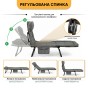 Розкладне ліжко (розкладачка) з вбудованим матрацом LEOBRO Grey (LB-FB-M1-GRY) - 7