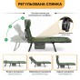 Раскладная кровать (раскладушка) со встроенным матрасом LEOBRO Green (LB-FB-M1-GRN) - 7