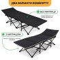Туристична похідна розкладачка з Mesh-матрацом LEOBRO Black (LB-CC-L1-BLK) - 8