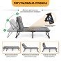 Раскладная кровать (раскладушка) со встроенным матрасом LEOBRO Grey (LB-FB-S1-GRY) - 6
