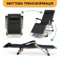 Раскладное кресло с подушкой LEOBRO Черное (FCB-S07-PM-GRY) - 9