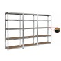 Набор из трех стеллажей LEOBRO Premium 150 х 210 х 30 см, 150кг/полка, 5 полок (LB-R110Х3) - 1