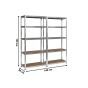 Набор из двух стеллажей LEOBRO Premium 150 х 140 х 30 см, 175кг/полка, 5 полок (LB-R112Х2) - 3