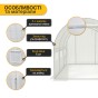 Садова теплиця парник LEOBRO Garden 6м2 White MultiDoor (LB-G111-WHT) - 4