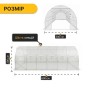 Садова теплиця парник LEOBRO Garden 18м2 White MultiDoor (LB-G114-WHT) - 2