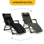 Розкладне крісло ліжко з оксамитовим матрацом LEOBRO Black (LB-FCB-G4-BLK) - 12