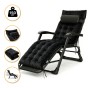 Розкладне крісло ліжко з оксамитовим матрацом LEOBRO Black (LB-FCB-G4-BLK) - 1