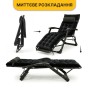 Розкладне крісло ліжко з оксамитовим матрацом LEOBRO Black (LB-FCB-G4-BLK) - 5