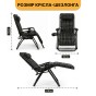 Розкладне крісло шезлонг LEOBRO Zero Gravity Premium Plus Velvet (LB-ZGC-K3-PAT) - 2