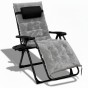 Розкладне крісло шезлонг LEOBRO Zero Gravity Premium Plus Grey Velvet (LB-ZGC-K3-GRY) - 12