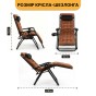 Крісло шезлонг LEOBRO Zero Gravity Premium Plus Brown Velvet (LB-ZGC-K3-BRN) - 2