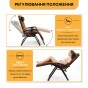 Крісло шезлонг LEOBRO Zero Gravity Premium Plus Brown Velvet (LB-ZGC-K3-BRN) - 6
