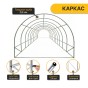 Посилена садова теплиця парник LEOBRO Garden 30м2 Green (LB-G126-GRN) - 3